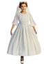 Kids Dream Big Girls White Chiffon Butterfly Sleeve Communion Dress 6-16 - SophiasStyle.com